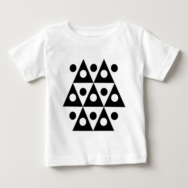 T-shirt Pour Bébé Géométrique 260514 - noir (Devant)