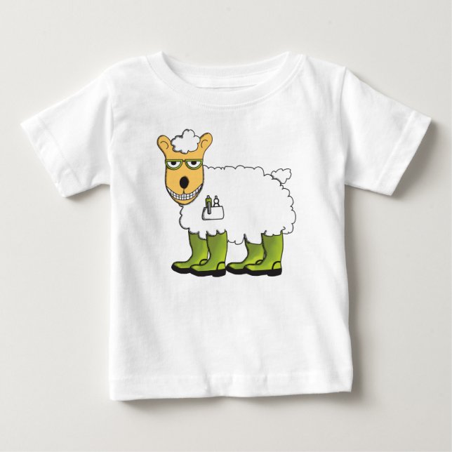 T-shirt Pour Bébé George - Il est un peu bergère (Devant)