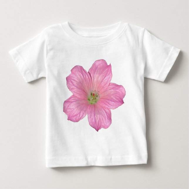 T-shirt Pour Bébé Géranium rose (Devant)