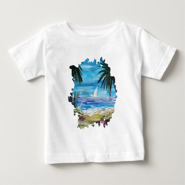 T-shirt Pour Bébé Getaway des Caraïbes (Devant)