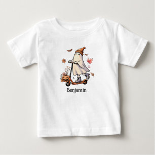 T-shirt Pour Bébé Ghost mignon à cheval Un Scooter - Personnalisé