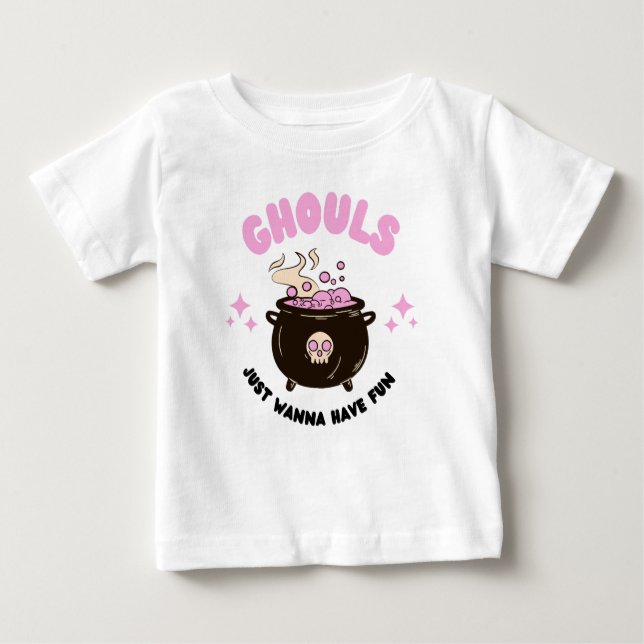 T-shirt Pour Bébé Ghouls veut juste s'amuser (Devant)