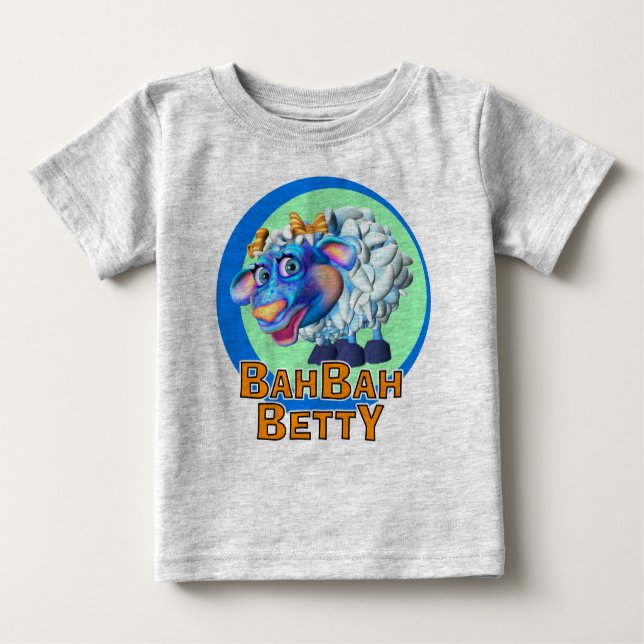 T-shirt Pour Bébé GiggleBellies Bah Bah Betty les moutons (Devant)