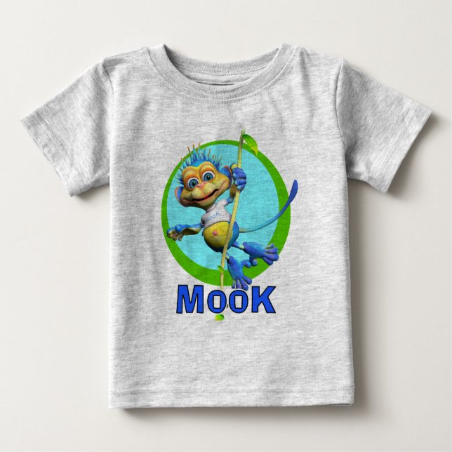 T-shirt Pour Bébé GiggleBellies Mook le singe (Devant)
