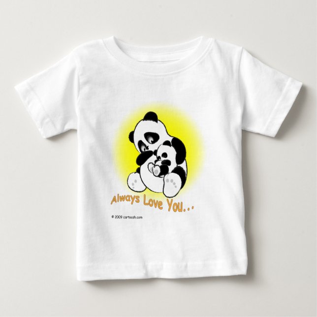 T-shirt Pour Bébé gigglePanda pour le jour de mère (Devant)