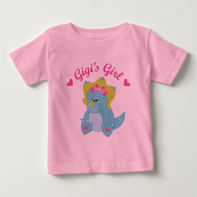 T-shirt Pour Bébé Gigis Girl Dinosaur (Devant)