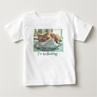 T-shirt Pour Bébé Ginger Cat Dit Ne Pas Disturer