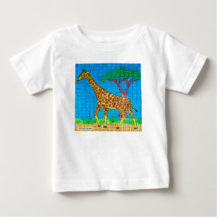 T-shirt Pour Bébé Girafe (blanc) - T-Shirt bébé