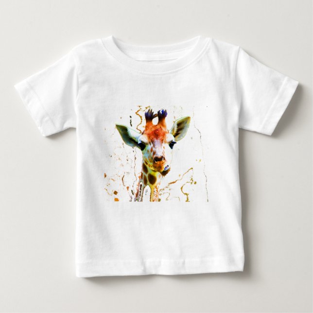 T-shirt Pour Bébé Girafe de bébé (Devant)