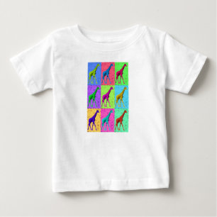 T-shirt Pour Bébé Girafe de marche de Popart d'art de bruit