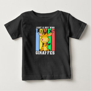 T-shirt Pour Bébé Girafe Drôle Pour Garçons