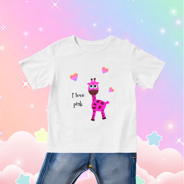 T-shirt Pour Bébé girafe rose (Créateur téléchargé)