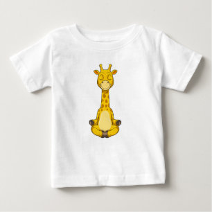 T-shirt Pour Bébé Giraffe à la méditation de Yoga
