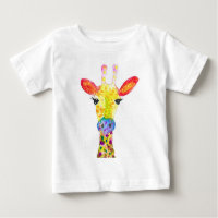 Giraffe aquarelle animal Safari enfants humour zoo