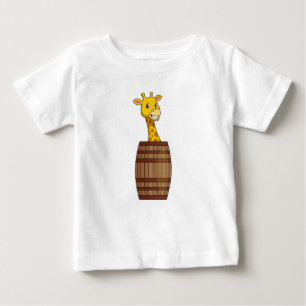 T-shirt Pour Bébé Giraffe avec tonneau