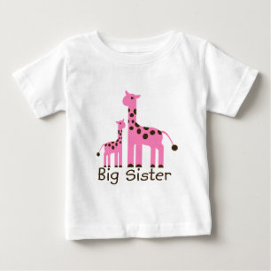T-shirt Pour Bébé Giraffe Big Sister