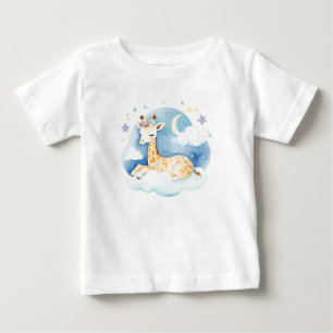 T-shirt Pour Bébé Giraffe de Marionnettes sur la Lune -