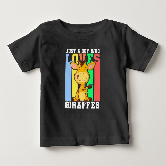 T-shirt Pour Bébé Giraffe Drôle Pour Les Garçons (Devant)