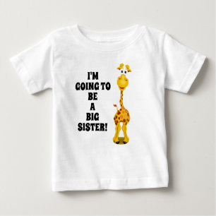 T-shirt Pour Bébé Giraffe Nouveau bébé Big Soeur T Chemise