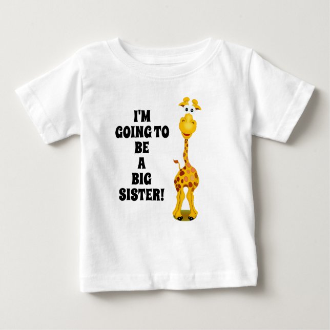 T-shirt Pour Bébé Giraffe Nouveau bébé Big Soeur T Chemise (Devant)