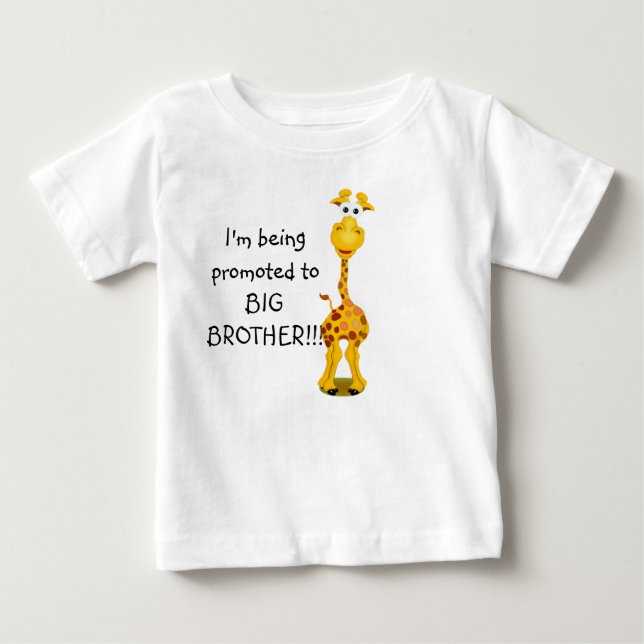 T-shirt Pour Bébé Giraffe promue au T-shirt bébé Big Brother (Devant)