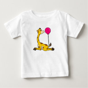 T-shirt Pour Bébé Giraffe with Balloon