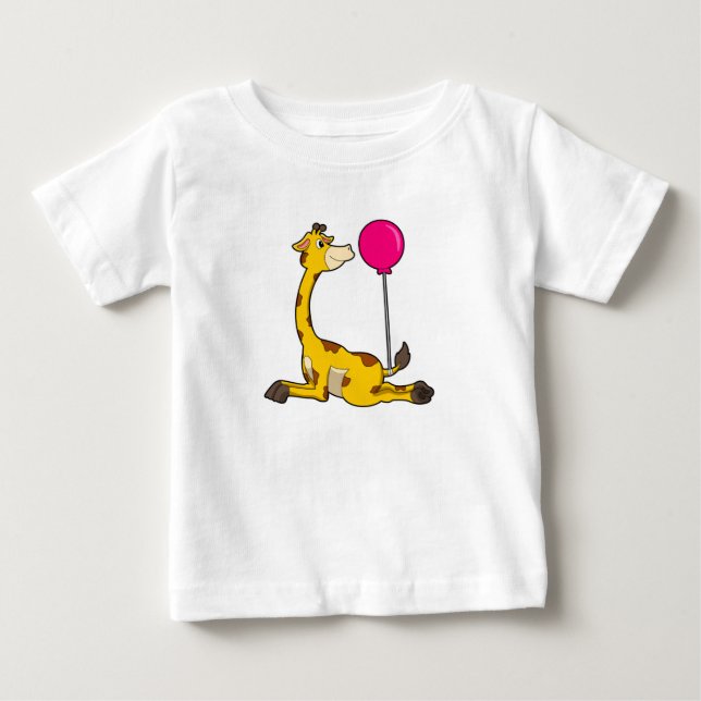 T-shirt Pour Bébé Giraffe with Balloon (Devant)