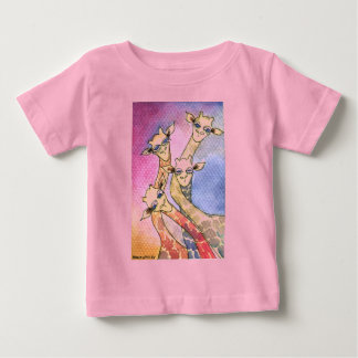 T-shirt Pour Bébé Giraffe Wtercolor Funny Animal