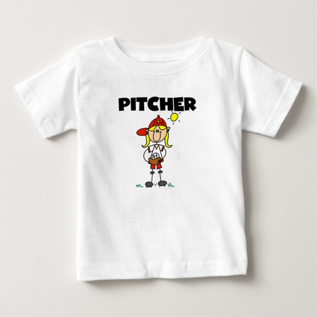 T-shirt Pour Bébé Girl Pitcher (Devant)