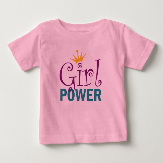 T-shirt Pour Bébé Girl Power (Devant)
