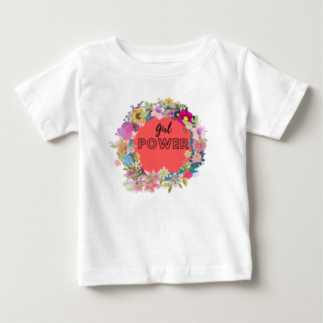 T-shirt Pour Bébé Girl Power    (Devant)