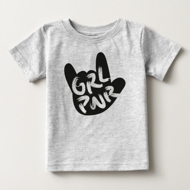 T-shirt Pour Bébé Girl Power Rock (Devant)