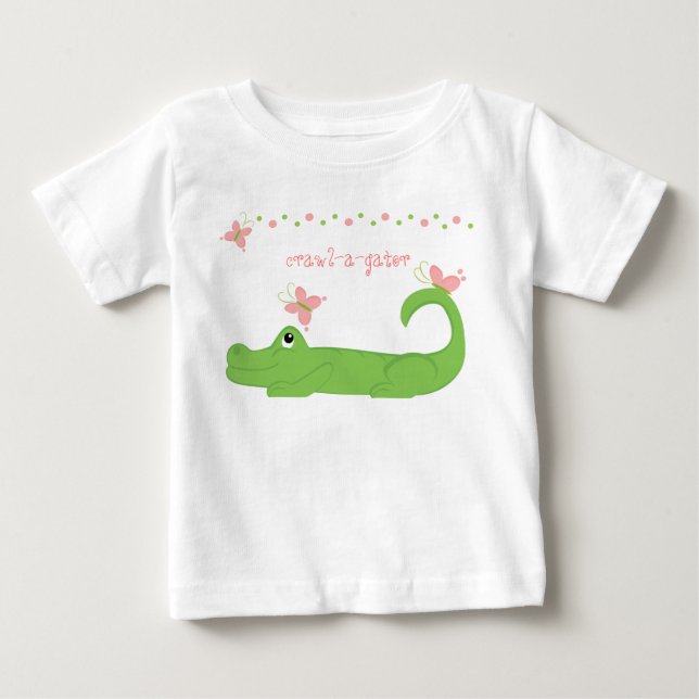 T-shirt Pour Bébé GIrly Gator (Devant)