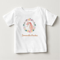 Girly rose Unicorn Floral Greenery