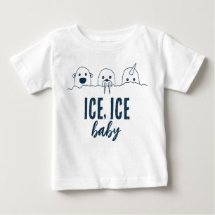 T-shirt Pour Bébé Glace Bébé Bébé mignon Animaux arctiques Bébé Chem