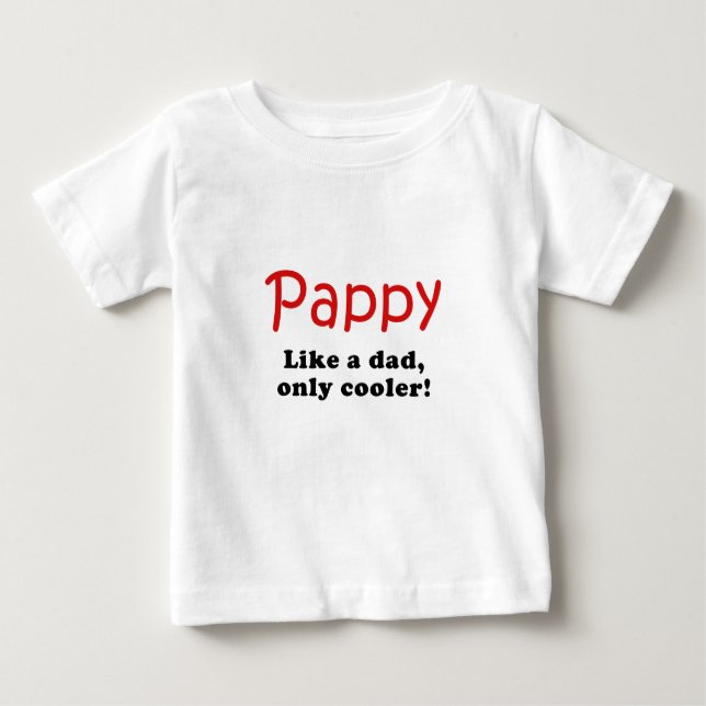 T-shirt Pour Bébé Gluant comme un papa seulement plus frais (Devant)