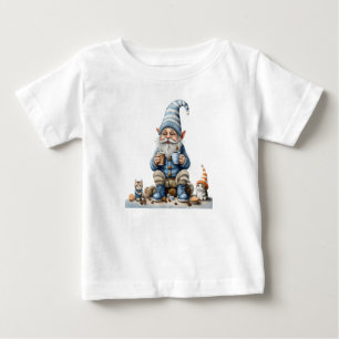 T-shirt Pour Bébé Gnome et saison d'hiver