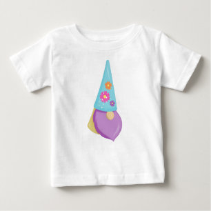 T-shirt Pour Bébé Gnome mignonne, Gnome petit, Gnome jardin, Fleurs