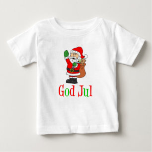 T-shirt Pour Bébé God Jul Swedish Christmas Père Noël