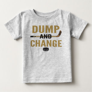 T-shirt Pour Bébé Golden Dump and Change Hockey Baby
