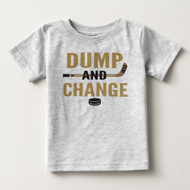 T-shirt Pour Bébé Golden Dump and Change Hockey Baby (Devant)