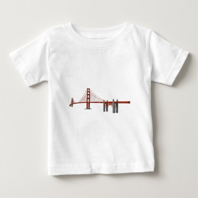 T-shirt Pour Bébé Golden Gate Bridge : Modèle 3D : (Devant)