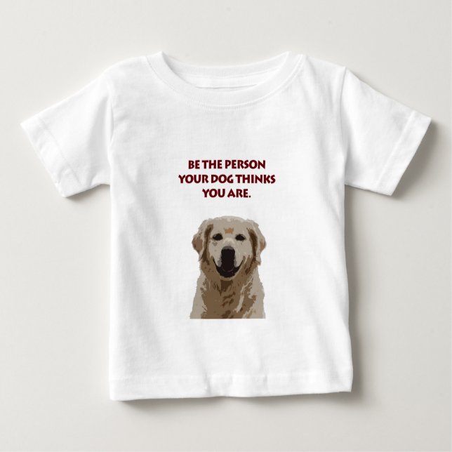 T-shirt Pour Bébé Golden Retriever avec une belle citation (Devant)