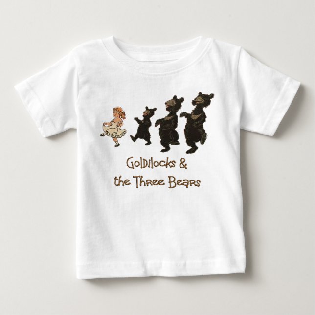 T-shirt Pour Bébé GOLDILOCKS ET LES TROIS OURS - OURS en jeu (Devant)