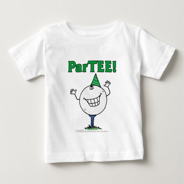 T-shirt Pour Bébé Golf Ball Character ParTEE ! (Devant)