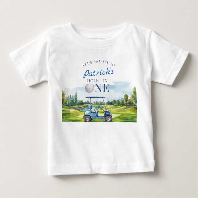 T-shirt Pour Bébé Golf Hole In One 1er Anniversaire  (Devant)