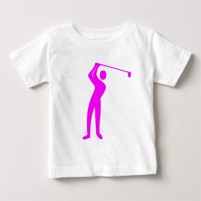T-shirt Pour Bébé Golf - Magenta (Devant)
