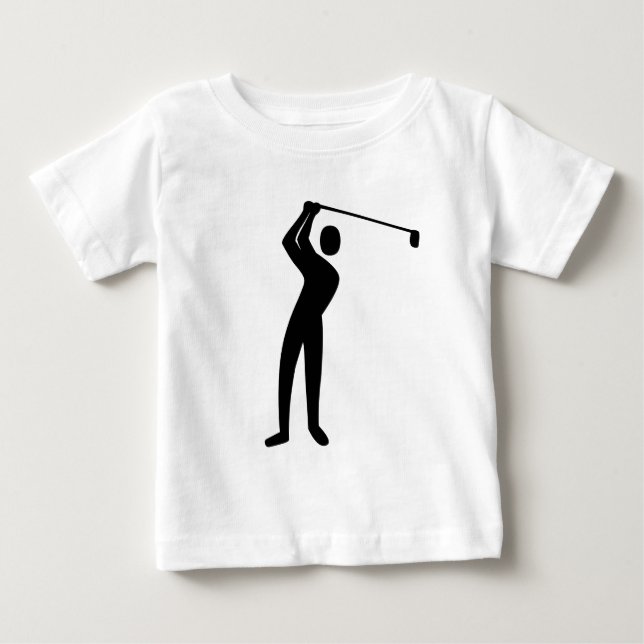 T-shirt Pour Bébé Golf - Noir (Devant)