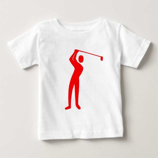 T-shirt Pour Bébé Golf - Rouge (Devant)