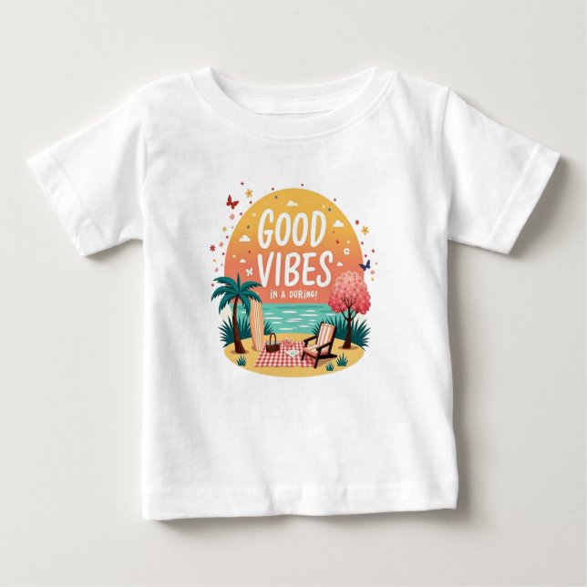 T-shirt Pour Bébé Good Vibes Getaway (Devant)